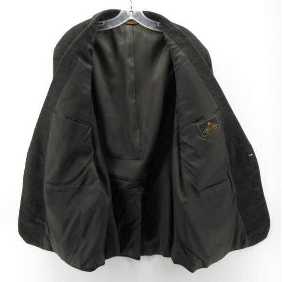 VINTAGE Brooks Brothers Sport Coat 44 Blazer Camel Hair Windownpane * - Picture 12 of 15